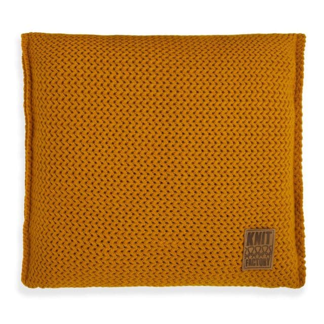 Sierkussen Knit Factory Maxx Oker Geel